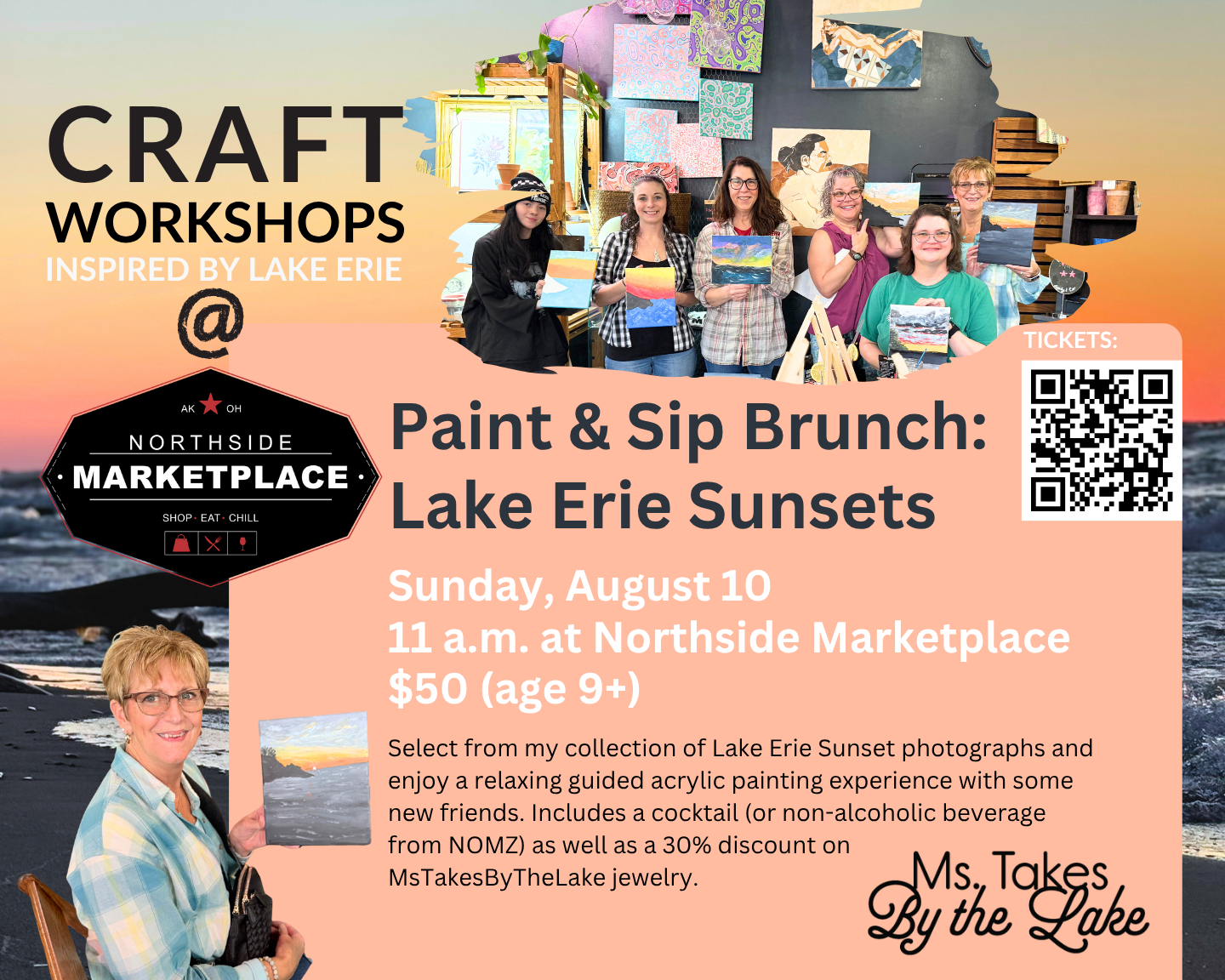Tickets for Lake Erie Sunset Paint and Sip Brunch