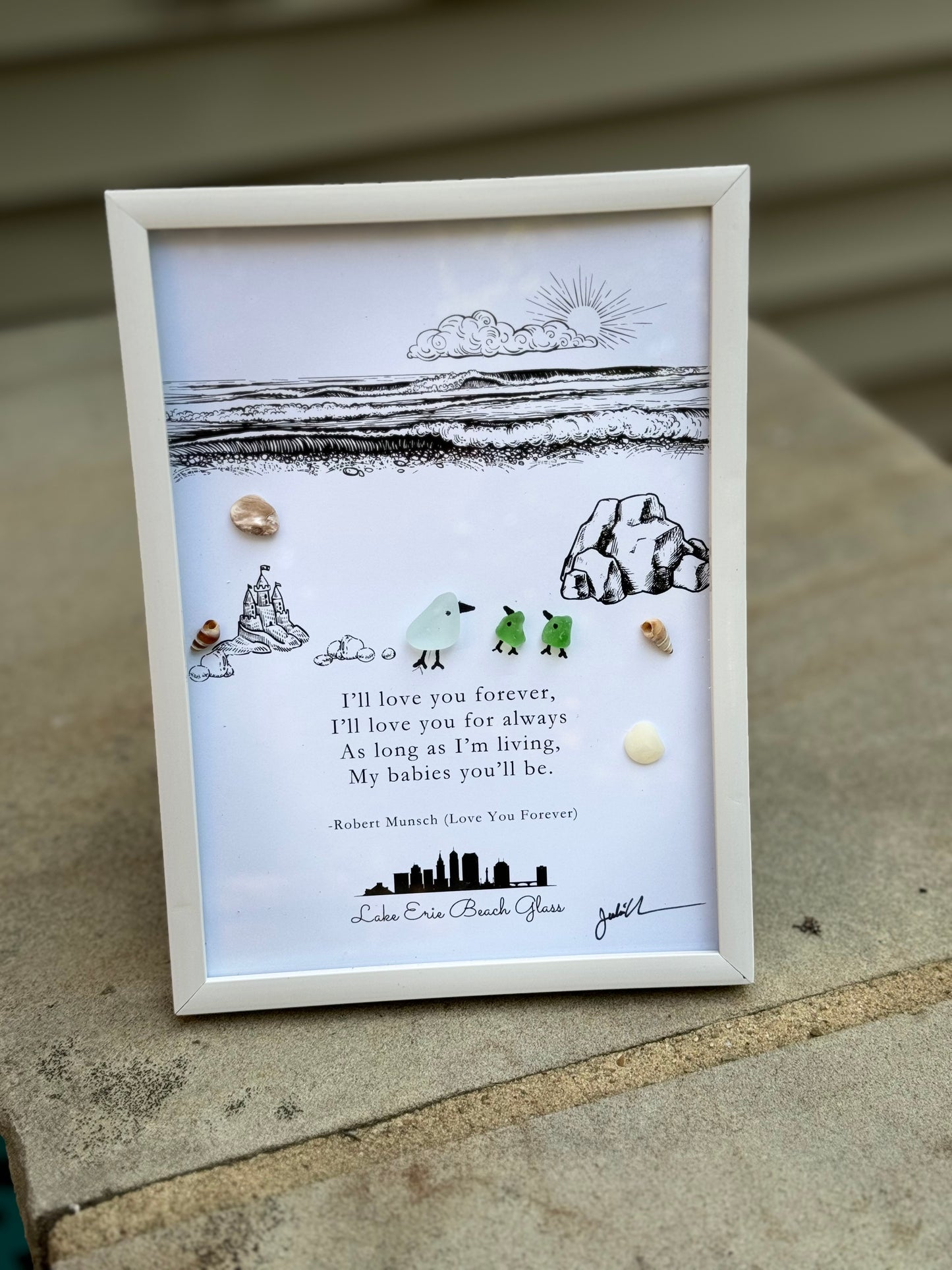 Beach Glass Art Print - 5x7, frame-ready