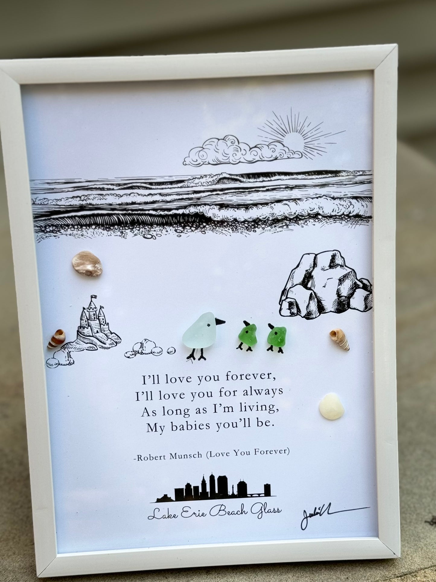 Beach Glass Art Print - 5x7, frame-ready