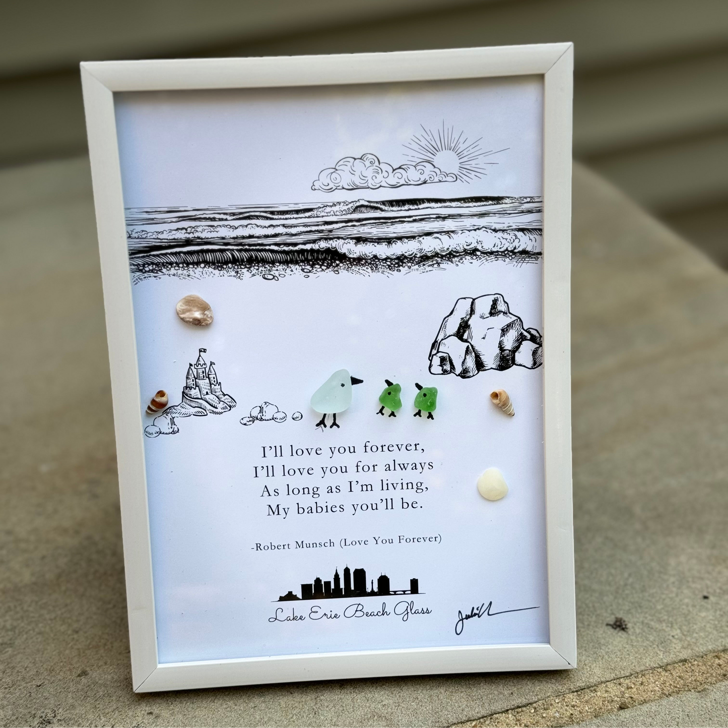 Beach Glass Art Print - 5x7, frame-ready