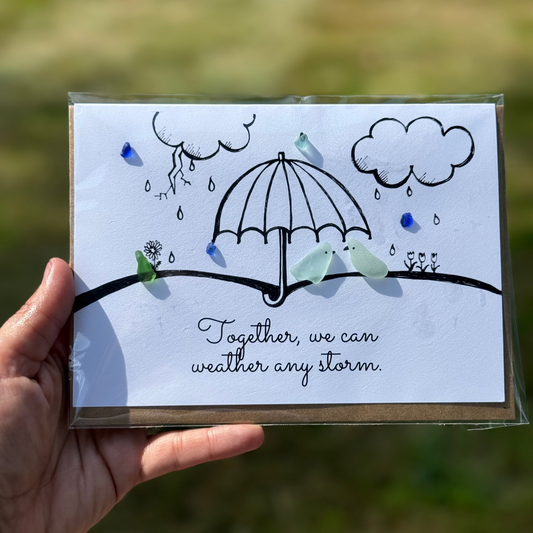 Greeting Card w/ Frame-ready art print - Together we can weather